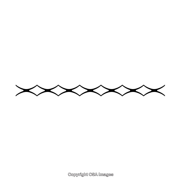 Minimalist Black and White Border With Geometric Shapes Design
