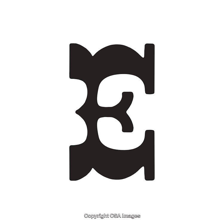 Dynamic Monochrome Artwork Featuring the Letter E Design