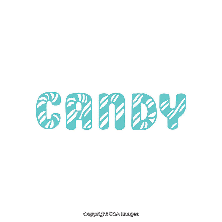 Blue Themed Typography with Candy Design for Creative Projects