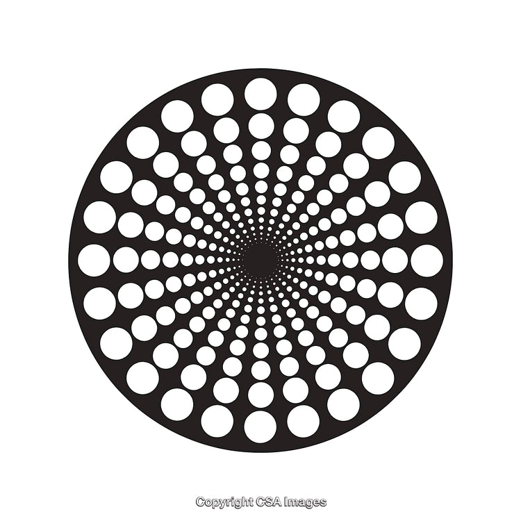 Illustration of a Concentric Circular Geometric Pattern with Dots