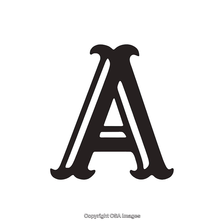 Artistic Representation of the Capital Letter 'A' in Bold Serif Font