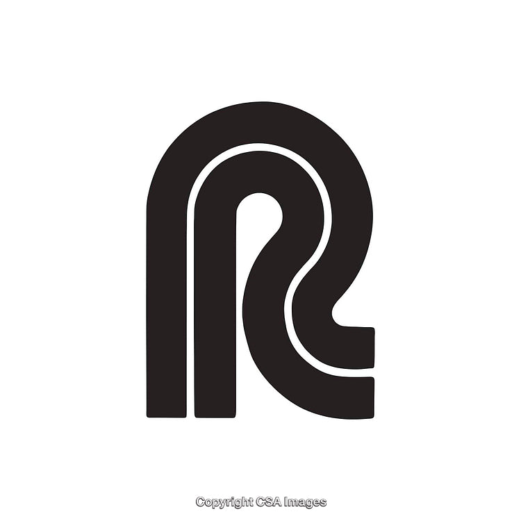 Minimalist Black Letter R Logo on a Clean White Background
