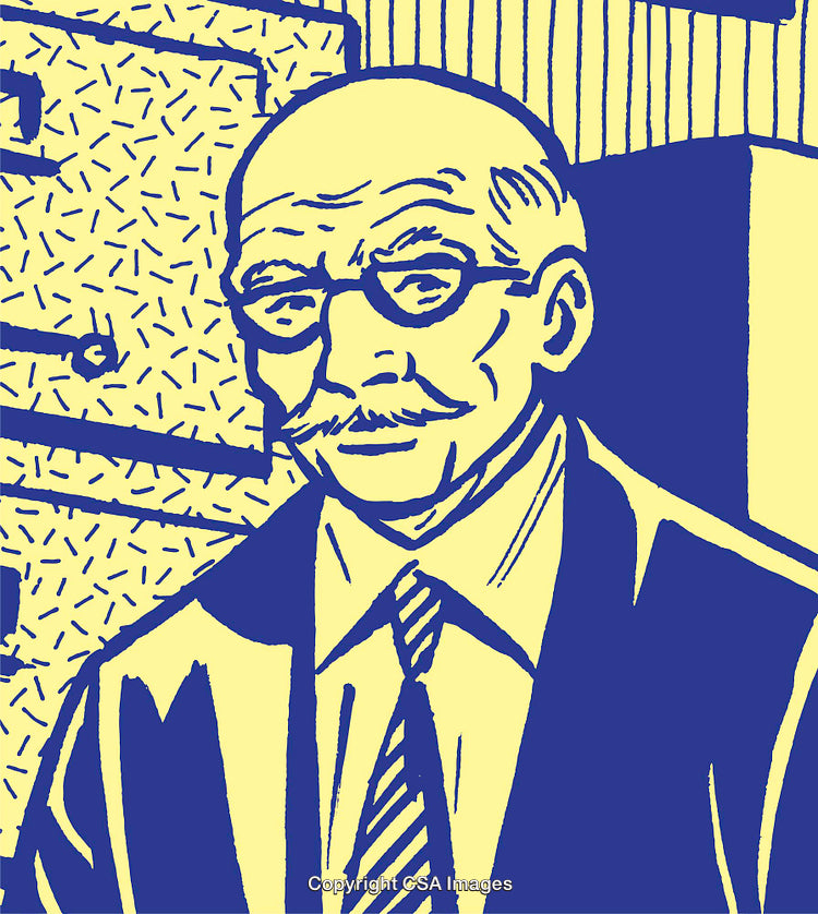 Illustration of a Professional Man in a Pop Art Style Design
