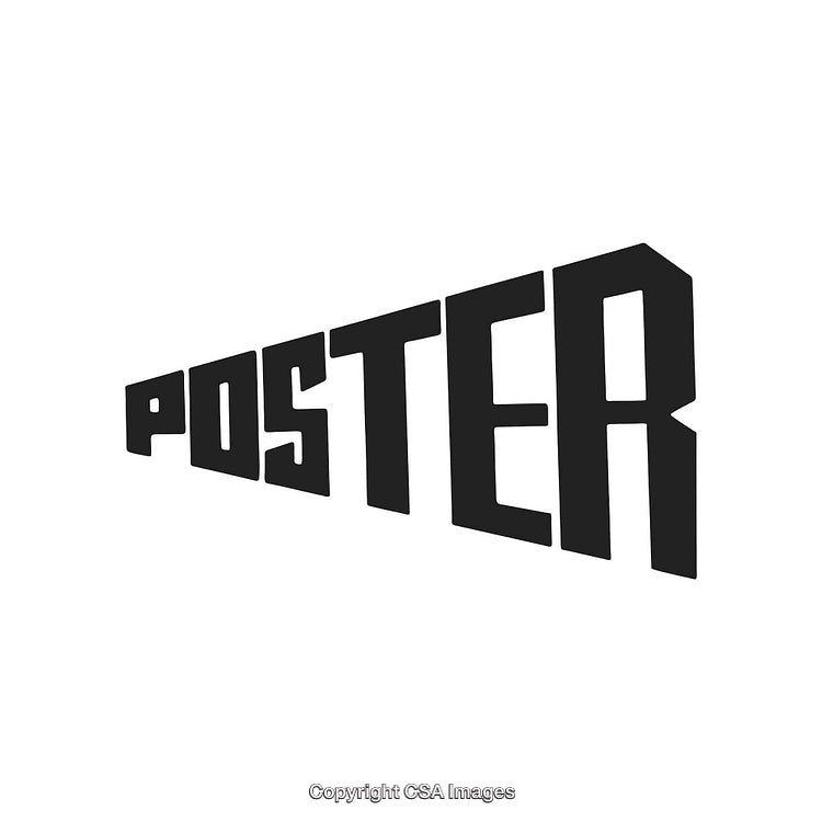 Stylized Black and White Representation of the Word 'Poster'