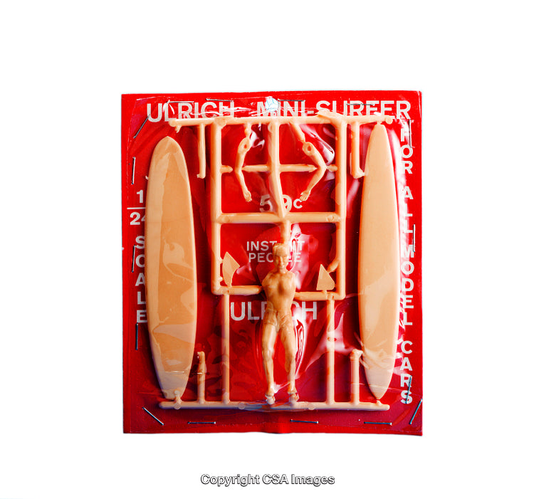 Plastic Model Kit of Surfer and Boards in Packaging