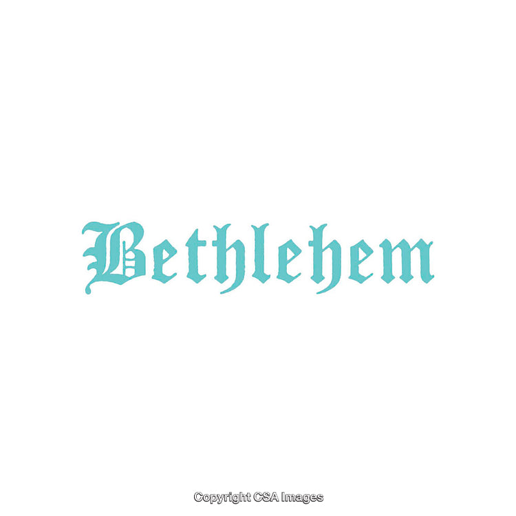 Elegant Text Image Featuring the Word Bethlehem in Gothic Calligraphy Style