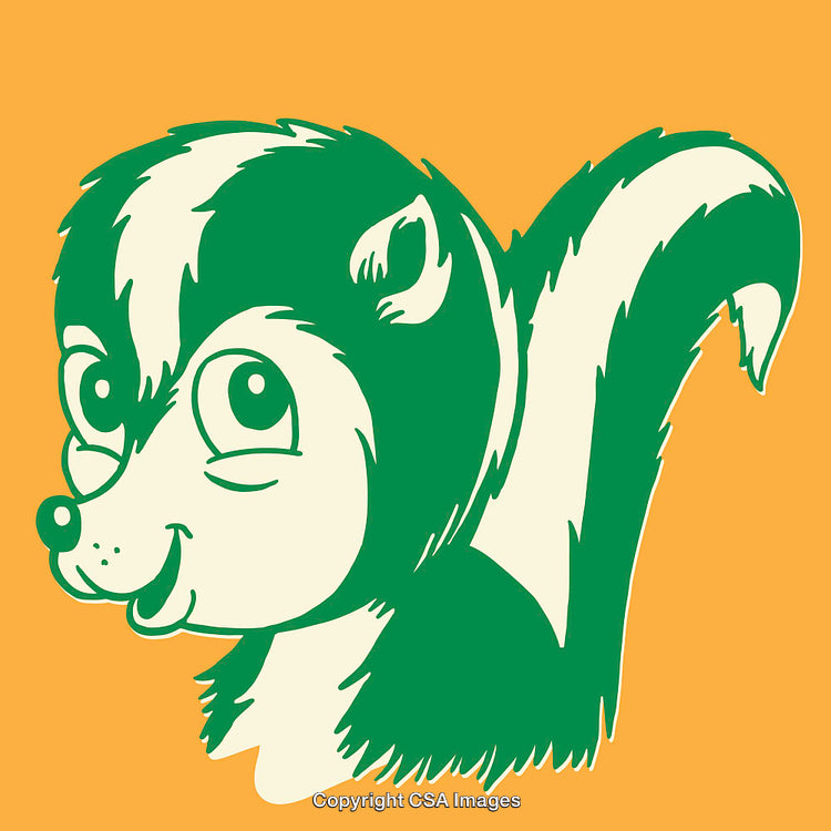Colorful Line Art Illustration of a Cheerful Cartoon Animal Character