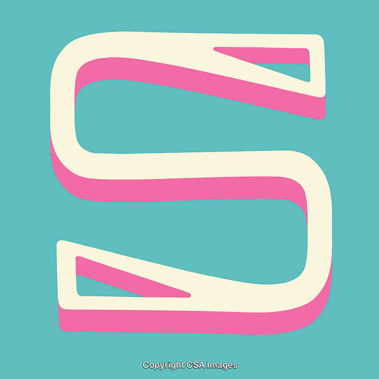 Creative Typography Design Featuring the Letter S in Vibrant Colors