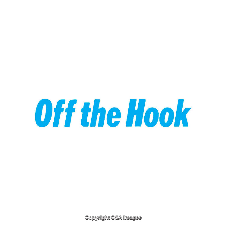 Simple Blue Text Artwork Featuring Off The Hook Phrase