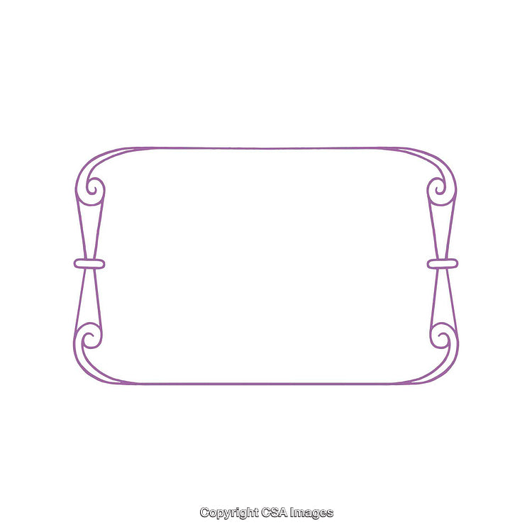 Elegant Purple Decorative Frame with Swirl and Line Accents