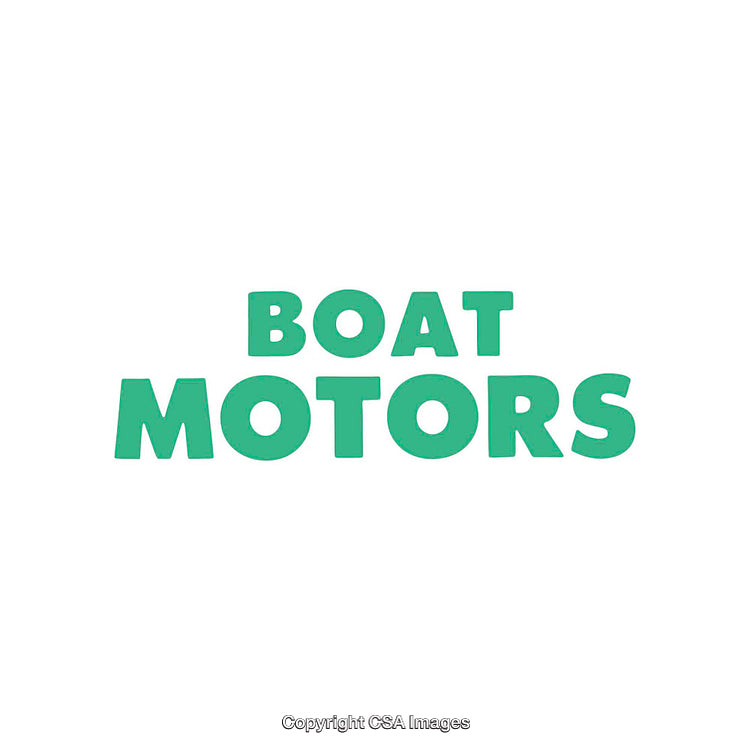 Bold Green Text Displaying "Boat Motors" on White Background