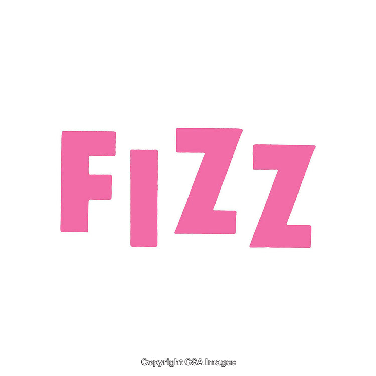 Bright Pink Fizz Text on a Clean White Background
