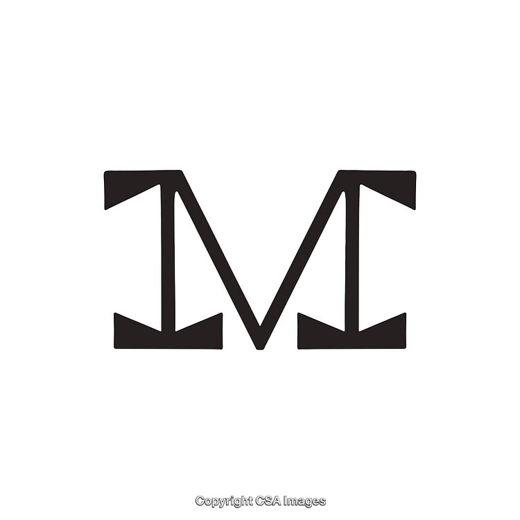 Stylized Letter M Logo With Bold and Geometric Design