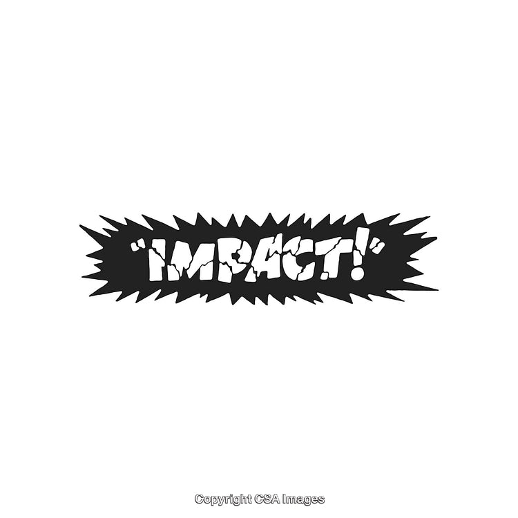 Bold Comic Text Showing Impact Word in Explosion Style Expression