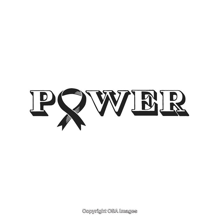 Stylized Typography Graphic Featuring the Word Power With Empowering Design Elements