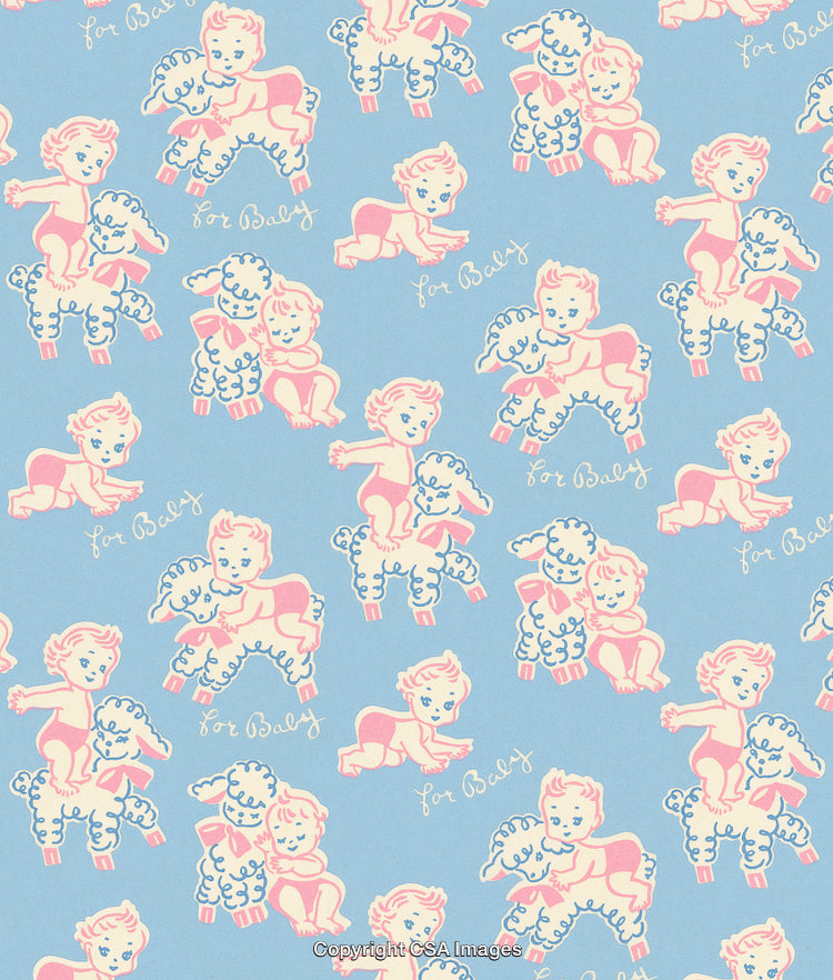 Baby and Lamb Pattern