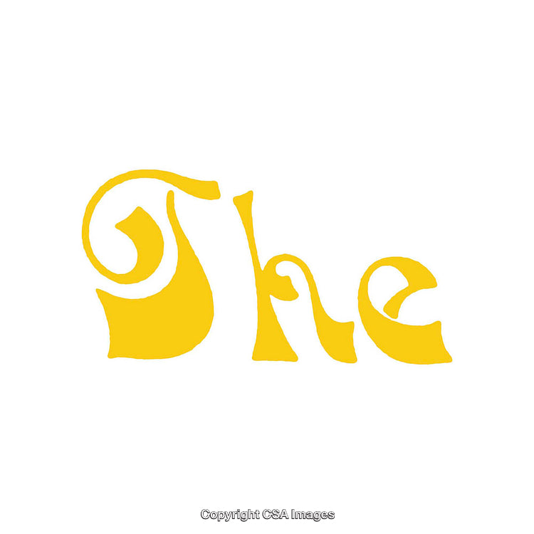 Yellow Handwritten Typography with Artistic Swirl on White Background