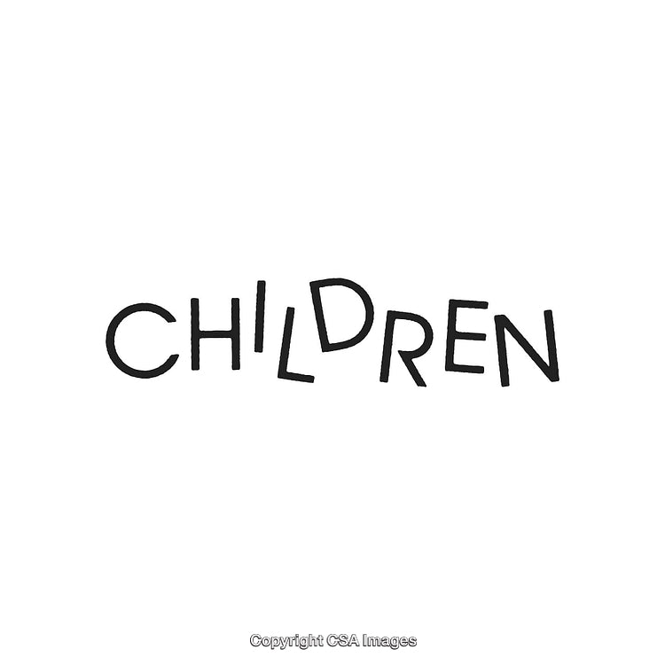 Playful Typography Depicting the Word 'Children' in a Creative Style