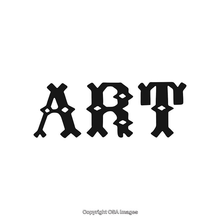 Artistic Text Illustration Featuring Unique Lettering Style in Black and White