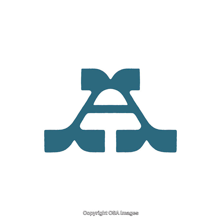 Decorative Blue Letter A Artistic Design with Abstract Layout