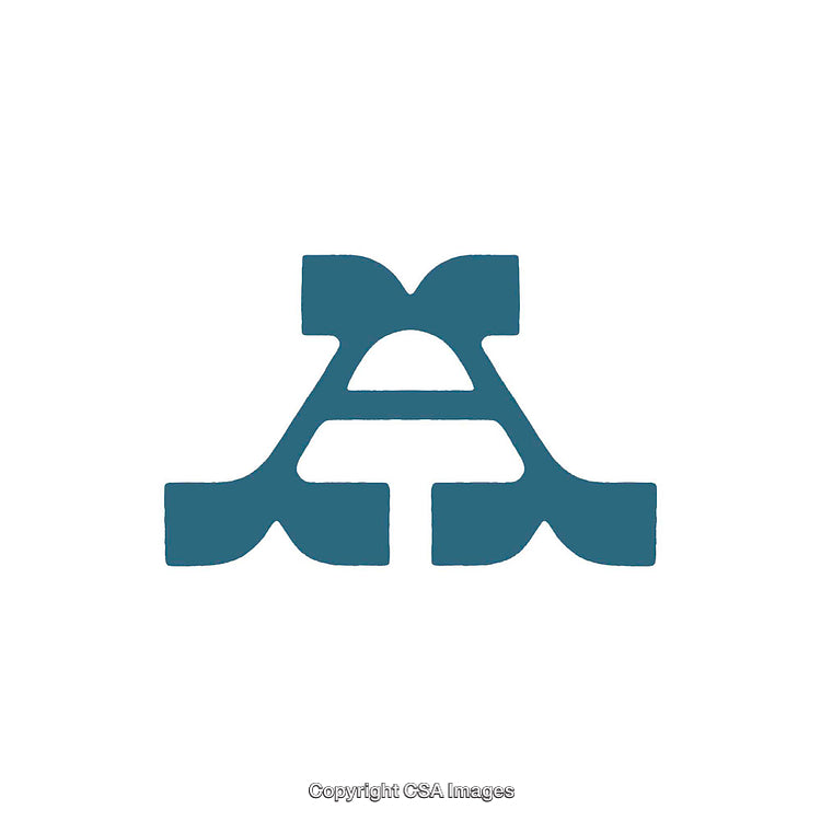 Decorative Blue Letter A Artistic Design with Abstract Layout