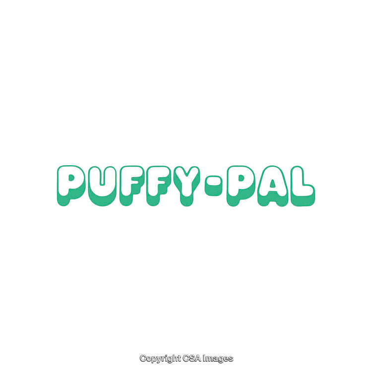 Playful Puffy-Pal Logo Featuring Bold Cartoon-style Typography
