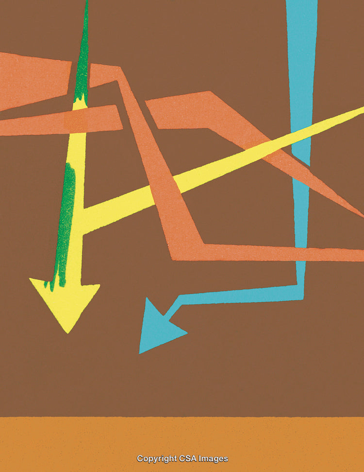 Arrows on Brown Background