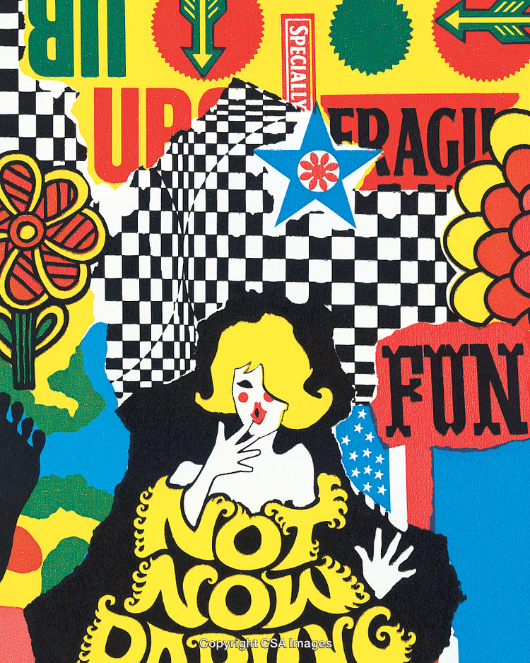 Colorful Pop Art Inspired Design with Psychedelic Elements and Bold Graphics