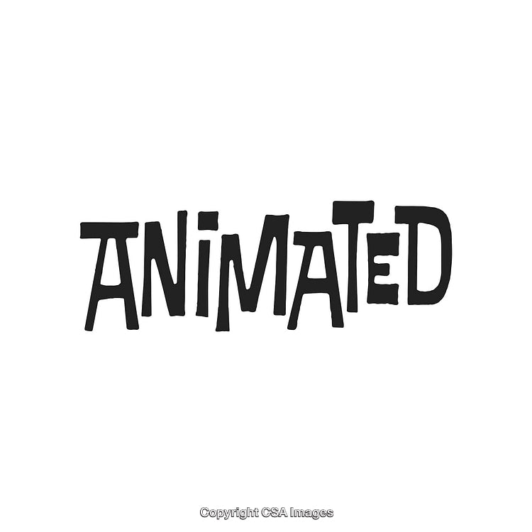 Bold Hand-Drawn Animated Text Illustration On White Background