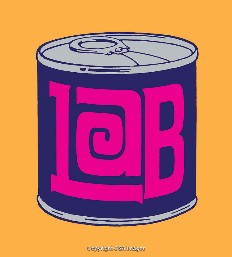 Pop Art Illustration of a Colorful Canned Good Design