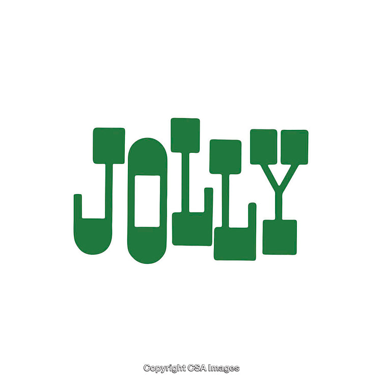 Green Jolly Text in Playful Western Font on White Background