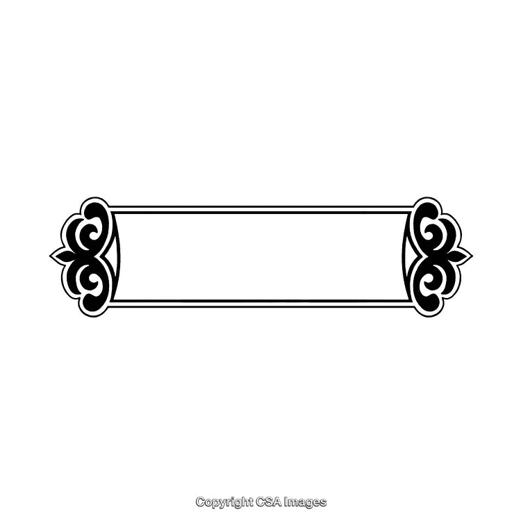 Elegant Black and White Ornamental Border Design with Decorative Elements