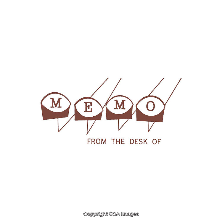 Stylish Memo Design with Envelopes and Eye Motif in Monochromatic Theme