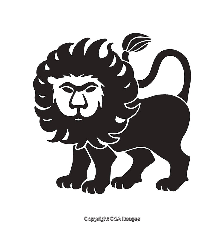 Majestic Lion Silhouette in Bold Artistic Line Art Style