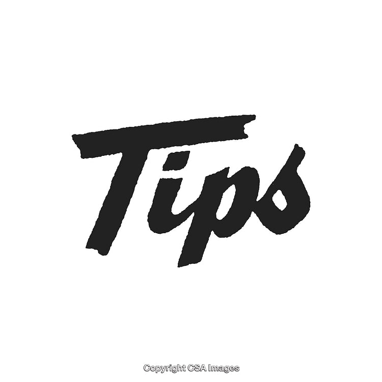 Stylized Text Artwork Featuring the Word Tips in Black Brushstroke Font