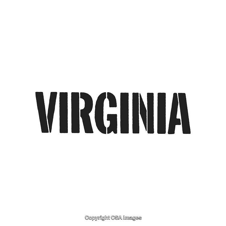 Virginia State Name Typography with Bold and Distinctive Font Design