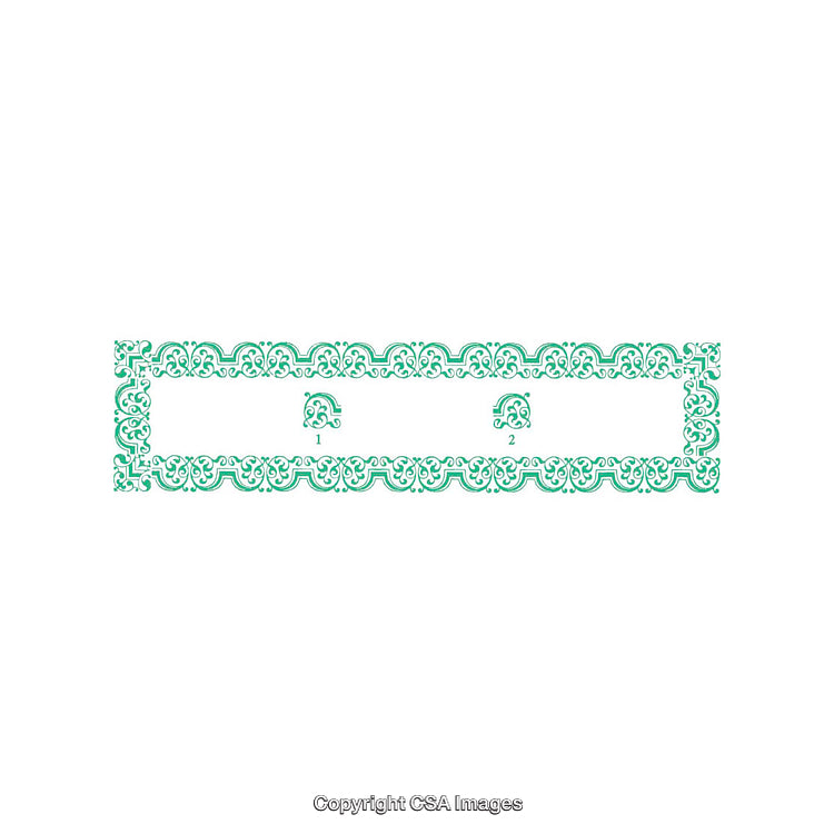 Intricate Decorative Border with Elegant Patterns and Styled Ornamentation Elements