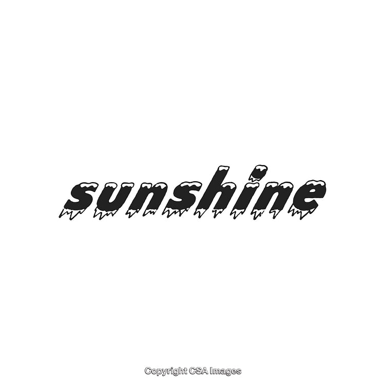 Creative Black Text Design with Word 'Sunshine' on White Background
