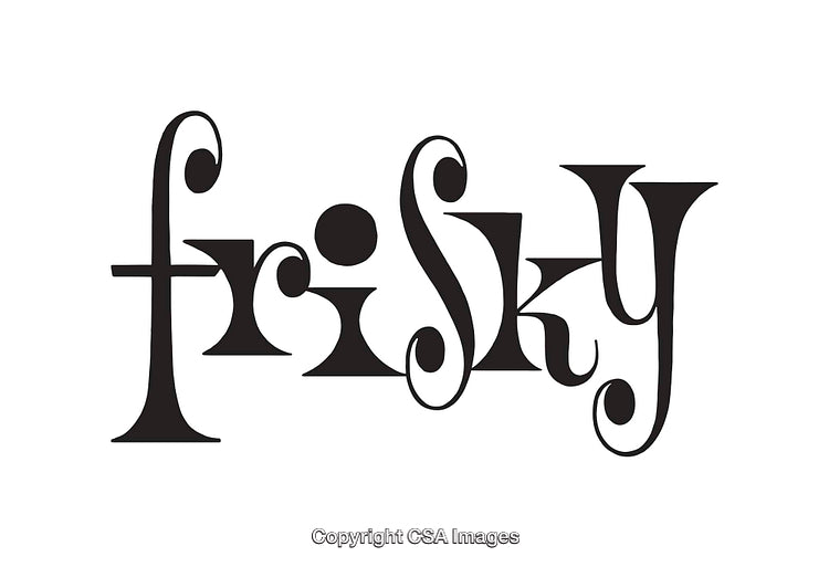 Creative Black and White Typography Design with Elegant Decorative Letters