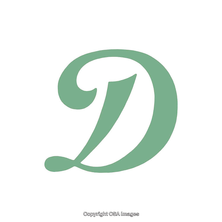 Elegant Green Letter D Logo on White Background