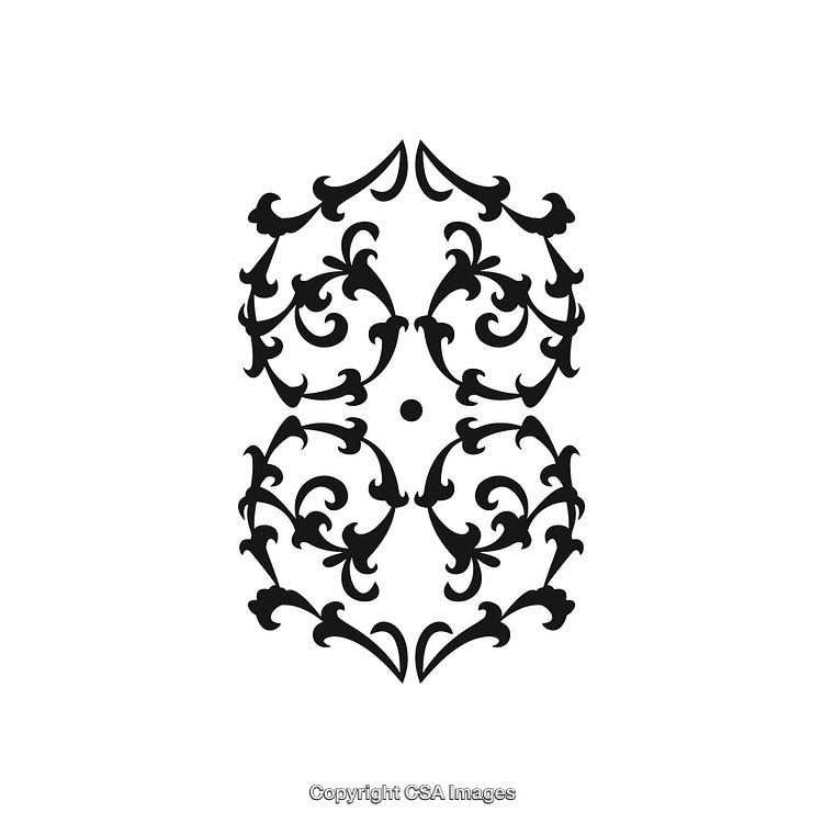 Intricate Black And White Ornamental Decorative Design Pattern