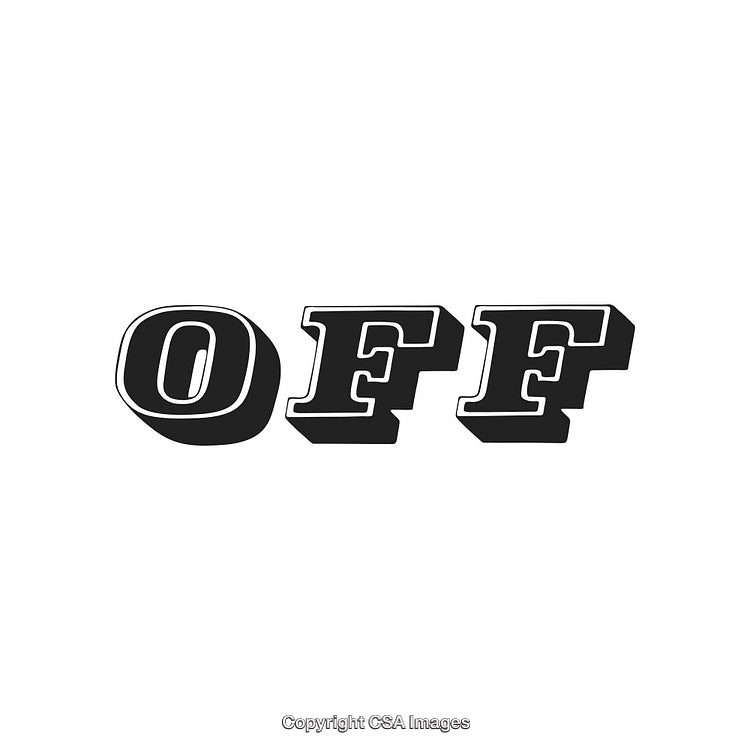 Simple Bold Typography Display of Word Off on Minimalist Background