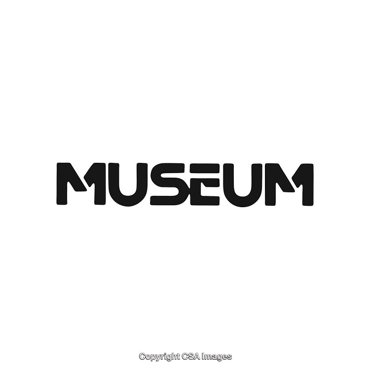 Creative Typography Design Featuring the Word Museum in Bold Stylized Lettering