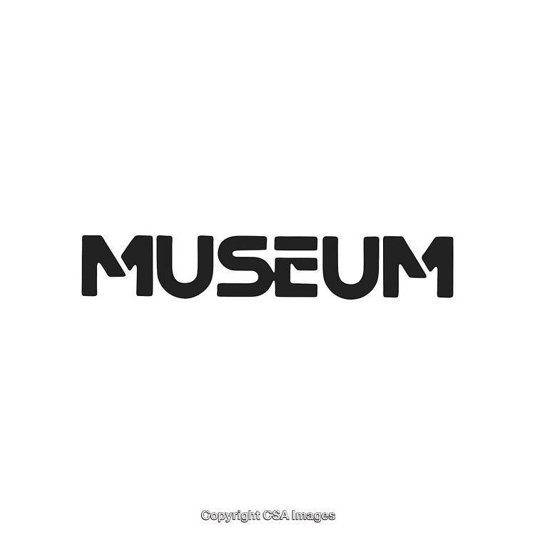 Creative Typography Design Featuring the Word Museum in Bold Stylized Lettering