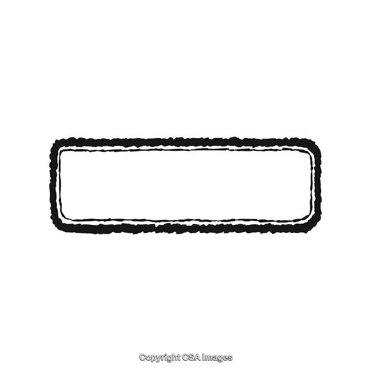 Rough Hand-Drawn Rectangular Border in Black and White Style