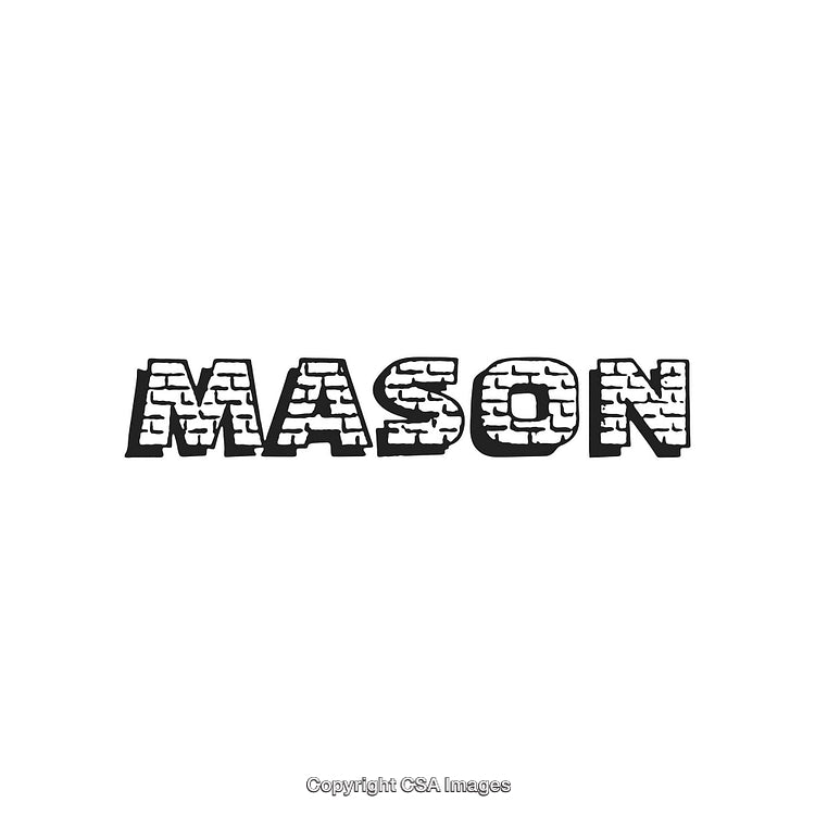 Brick Wall Text Patterned Masonry-Inspired Design with Bold Presentation