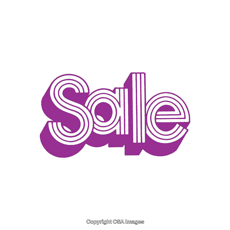 Purple Retro Sale Text Design With White Accent Details