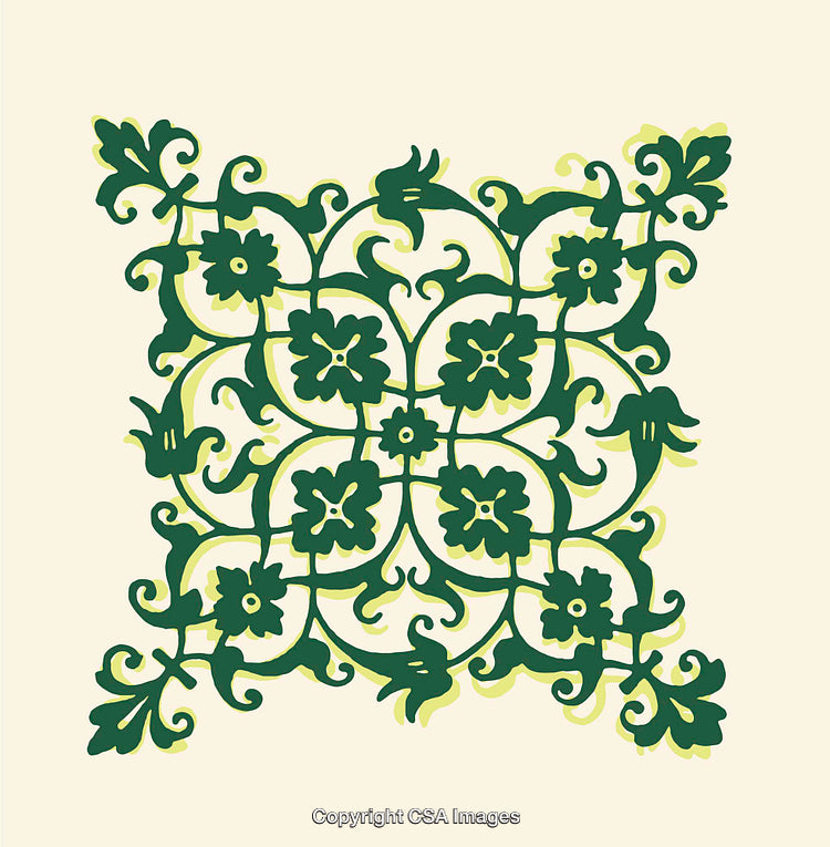 Intricate Floral Pattern in Vintage Style With Ornamental Details