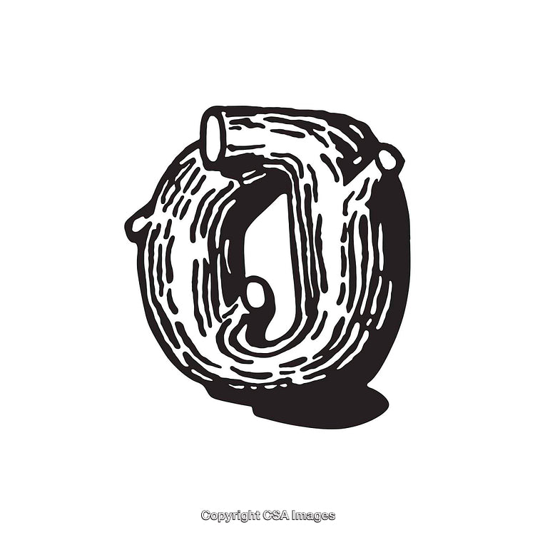 Creative Hand-Drawn Letter O with Wood Grain Style Details