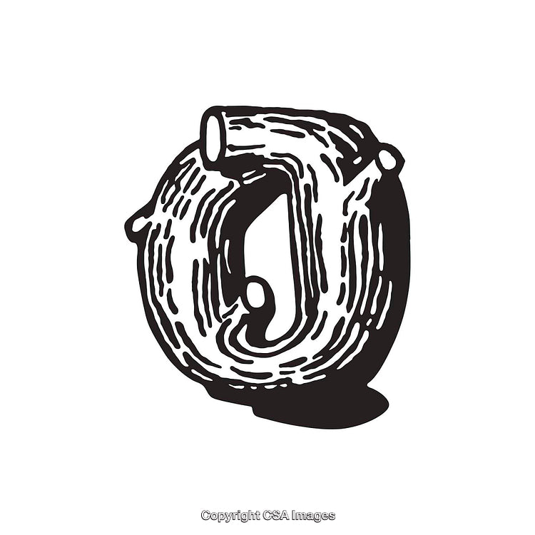 Creative Hand-Drawn Letter O with Wood Grain Style Details